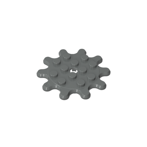 Gobricks,Plate Special 4 x 4 Splat Gear with 10 Teeth,35443