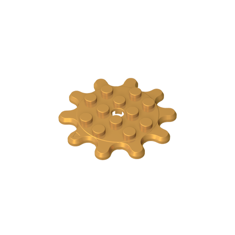 Gobricks,Plate Special 4 x 4 Splat Gear with 10 Teeth,35443