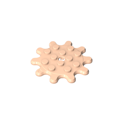 Gobricks,Plate Special 4 x 4 Splat Gear with 10 Teeth,35443