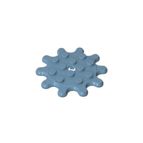 Gobricks,Plate Special 4 x 4 Splat Gear with 10 Teeth,35443