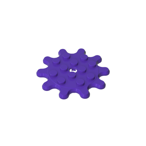 Gobricks,Plate Special 4 x 4 Splat Gear with 10 Teeth,35443