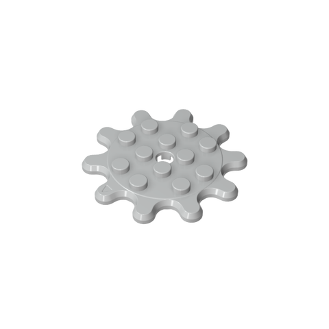 Gobricks,Plate Special 4 x 4 Splat Gear with 10 Teeth,35443