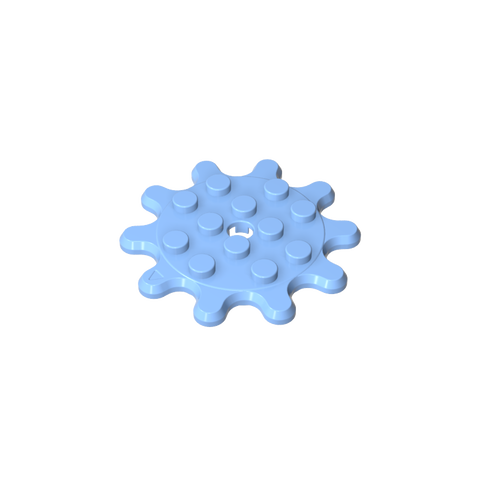 Gobricks,Plate Special 4 x 4 Splat Gear with 10 Teeth,35443