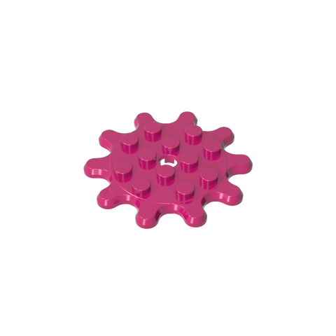 Gobricks,Plate Special 4 x 4 Splat Gear with 10 Teeth,35443
