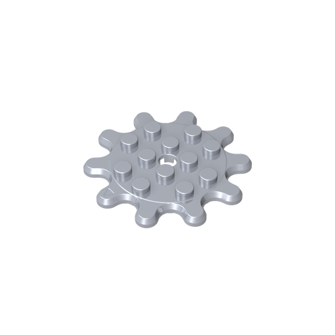 Gobricks,Plate Special 4 x 4 Splat Gear with 10 Teeth,35443