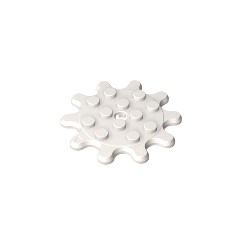 Gobricks,Plate Special 4 x 4 Splat Gear with 10 Teeth,35443