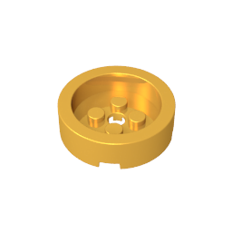 Gobricks,Brick Round 4 x 4 with Recessed Center,68325