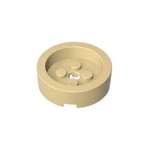 Gobricks,Brick Round 4 x 4 with Recessed Center,68325