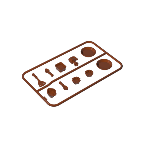 Gobricks,Doll Kitchenware Plates,gds90096