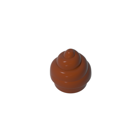 Gobricks,Plate Round 1 x 1 Swirled Top/ Poo,53119