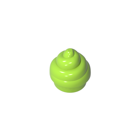 Gobricks,Plate Round 1 x 1 Swirled Top/ Poo,53119
