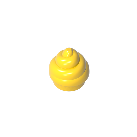 Gobricks,Plate Round 1 x 1 Swirled Top/ Poo,53119