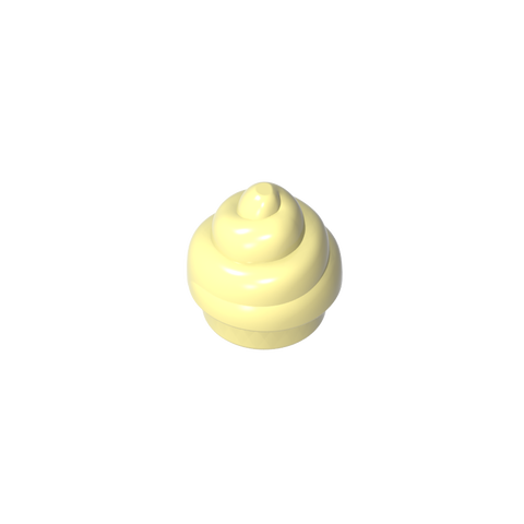 Gobricks,Plate Round 1 x 1 Swirled Top/ Poo,53119