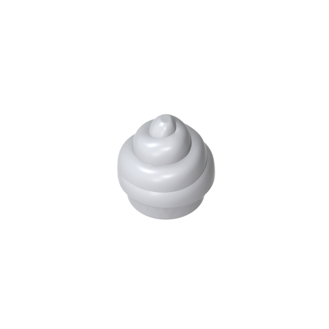 Gobricks,Plate Round 1 x 1 Swirled Top/ Poo,53119