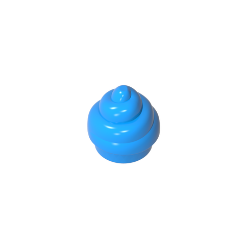 Gobricks,Plate Round 1 x 1 Swirled Top/ Poo,53119