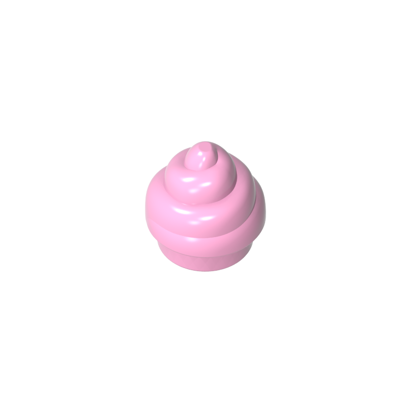 Gobricks,Plate Round 1 x 1 Swirled Top/ Poo,53119