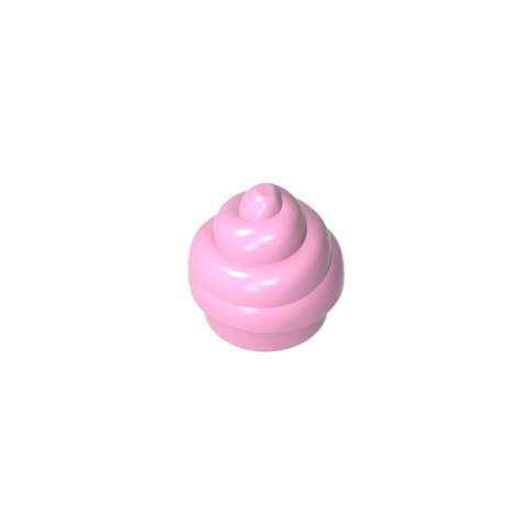 Gobricks,Plate Round 1 x 1 Swirled Top/ Poo,53119