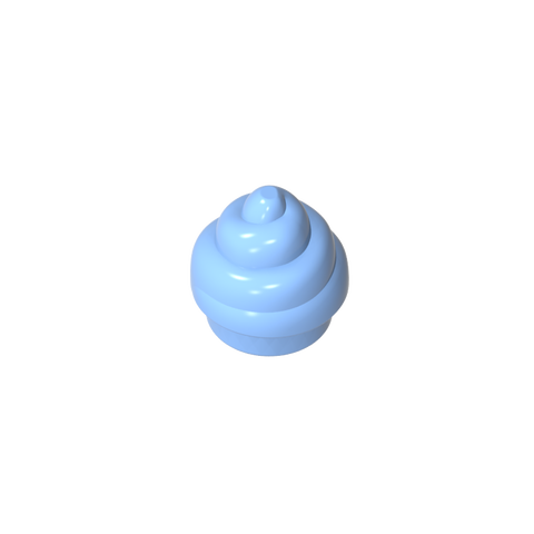 Gobricks,Plate Round 1 x 1 Swirled Top/ Poo,53119