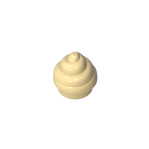 Gobricks,Plate Round 1 x 1 Swirled Top/ Poo,53119