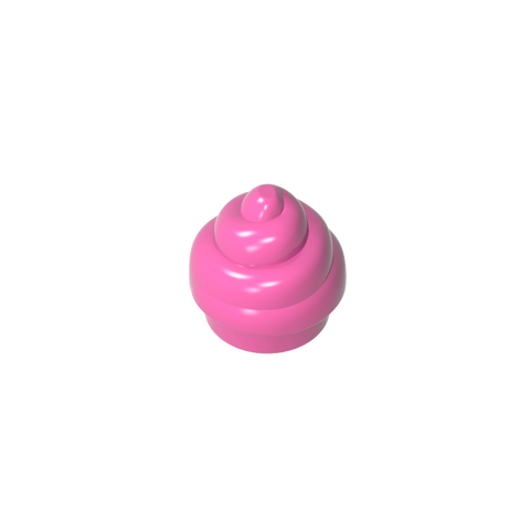 Gobricks,Plate Round 1 x 1 Swirled Top/ Poo,53119