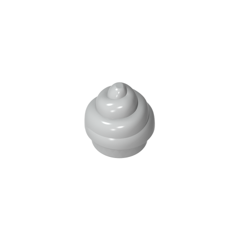 Gobricks,Plate Round 1 x 1 Swirled Top/ Poo,53119