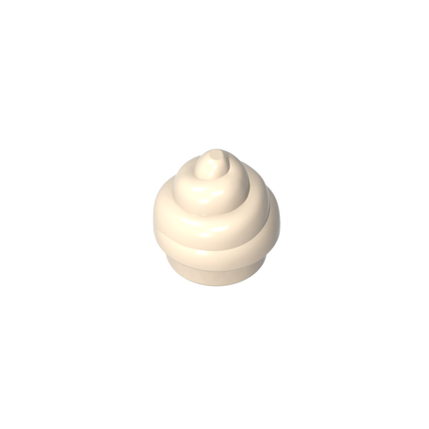 Gobricks,Plate Round 1 x 1 Swirled Top/ Poo,53119