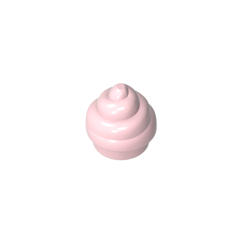 Gobricks,Plate Round 1 x 1 Swirled Top/ Poo,53119
