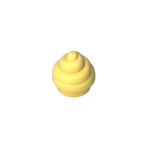 Gobricks,Plate Round 1 x 1 Swirled Top/ Poo,53119