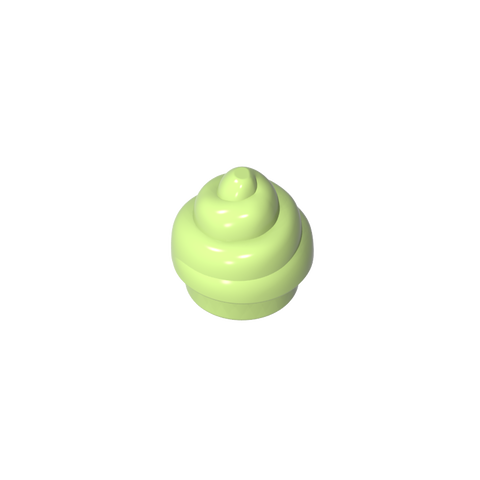 Gobricks,Plate Round 1 x 1 Swirled Top/ Poo,53119