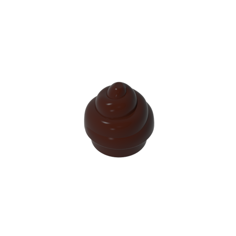 Gobricks,Plate Round 1 x 1 Swirled Top/ Poo,53119