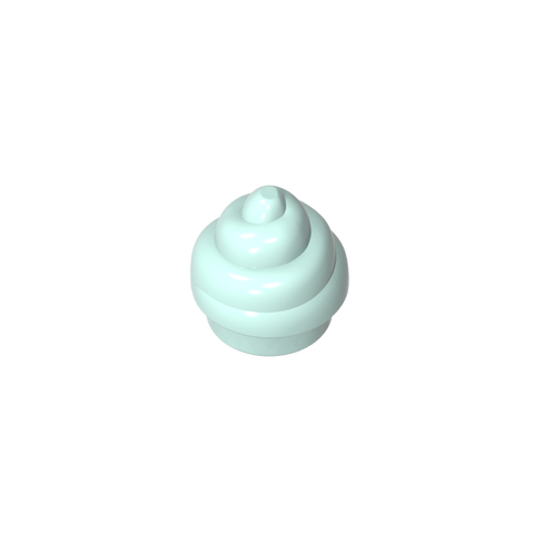 Gobricks,Plate Round 1 x 1 Swirled Top/ Poo,53119