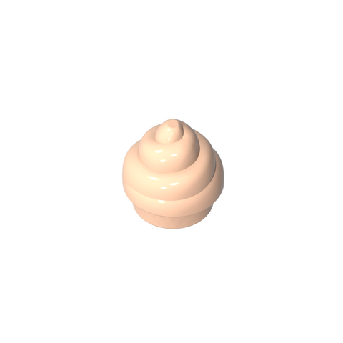 Gobricks,Plate Round 1 x 1 Swirled Top/ Poo,53119