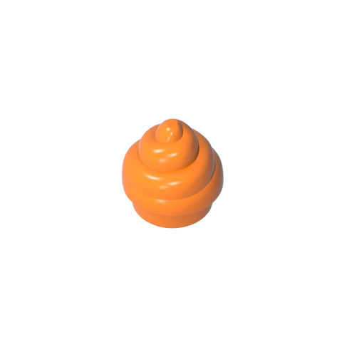 Gobricks,Plate Round 1 x 1 Swirled Top/ Poo,53119