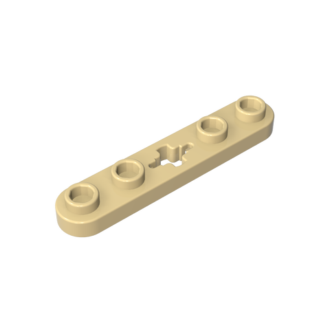Gobricks,Technic Plate 1 x 5 with Smooth Ends, 4 Studs and Centre Axle Hole,32124,50029