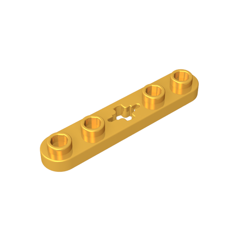 Gobricks,Technic Plate 1 x 5 with Smooth Ends, 4 Studs and Centre Axle Hole,32124,50029