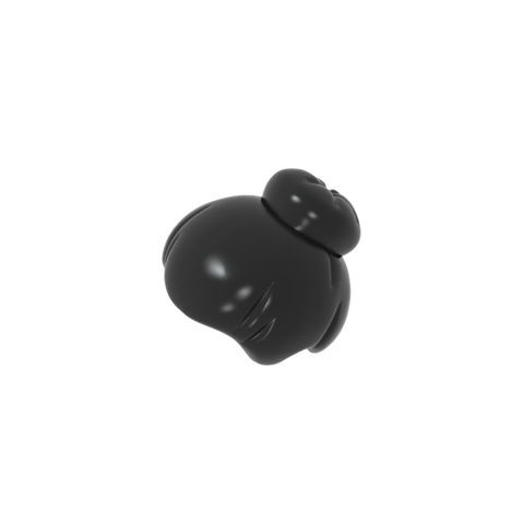 Gobricks,Minifig Hair with Top Knot Bun,93217