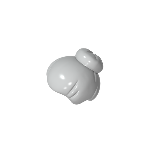 Gobricks,Minifig Hair with Top Knot Bun,93217