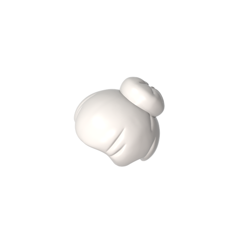 Gobricks,Minifig Hair with Top Knot Bun,93217
