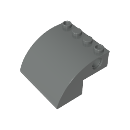 Gobricks,Slope Curved 4 x 4 x 2 with Holes,61487