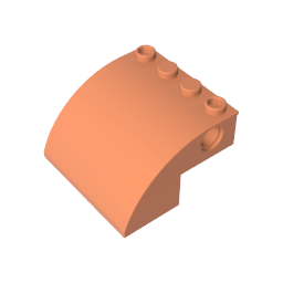 Gobricks,Slope Curved 4 x 4 x 2 with Holes,61487