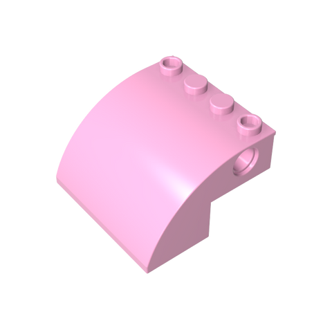 Gobricks,Slope Curved 4 x 4 x 2 with Holes,61487