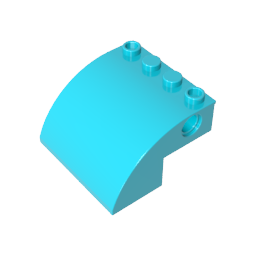 Gobricks,Slope Curved 4 x 4 x 2 with Holes,61487