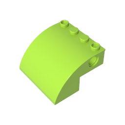 Gobricks,Slope Curved 4 x 4 x 2 with Holes,61487