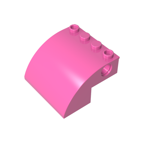 Gobricks,Slope Curved 4 x 4 x 2 with Holes,61487