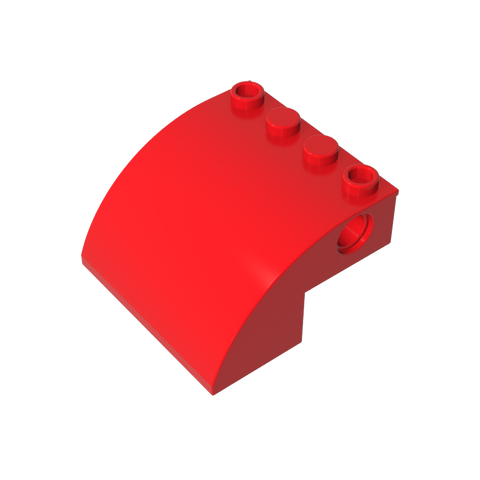 Gobricks,Slope Curved 4 x 4 x 2 with Holes,61487