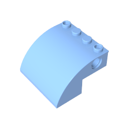 Gobricks,Slope Curved 4 x 4 x 2 with Holes,61487