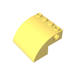 Gobricks,Slope Curved 4 x 4 x 2 with Holes,61487