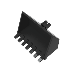 Gobricks,Construction Vehicle Bucket 7 Teeth 3 x 6 with Locking 2 Finger Hinge,30394