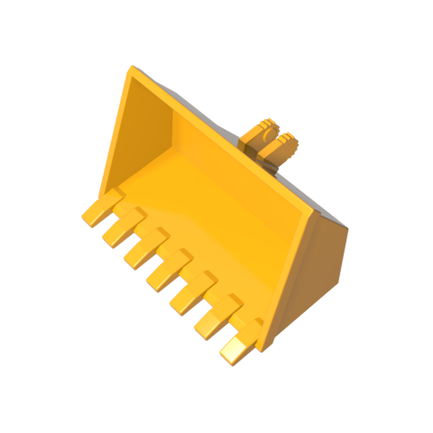 Gobricks,Construction Vehicle Bucket 7 Teeth 3 x 6 with Locking 2 Finger Hinge,30394