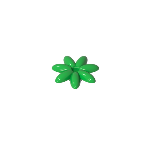 Gobricks,Plant, Outdoor Accessory Kit, Flower with 7 Thin Petals and Pin,95832,93081e